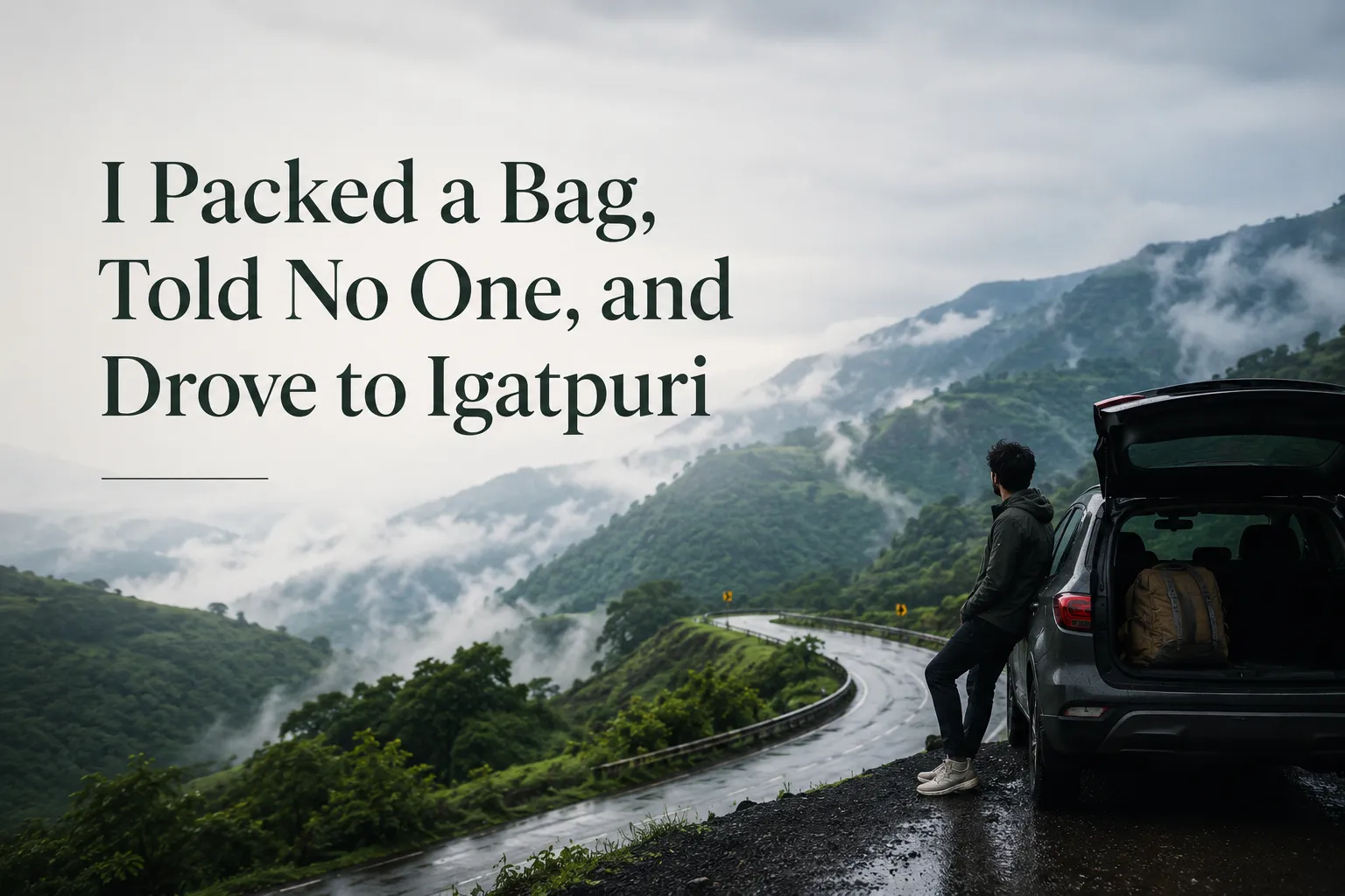 I Packed a Bag, Told No One, and Drove to Igatpuri Alone. Best Decision I Made All Year.